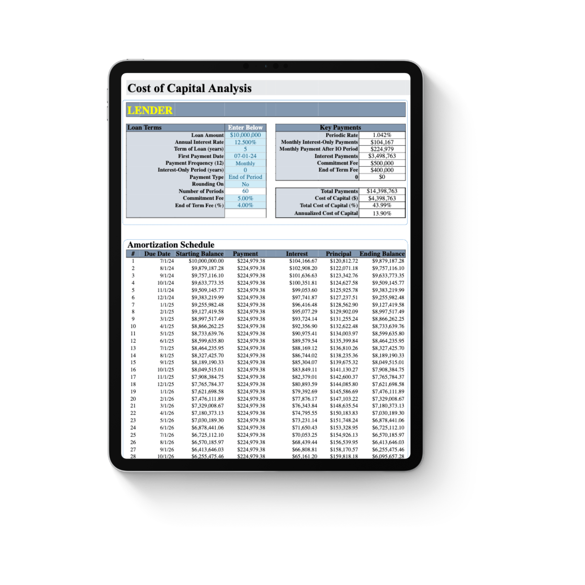 Cost of Capital Analysis Download_Icon