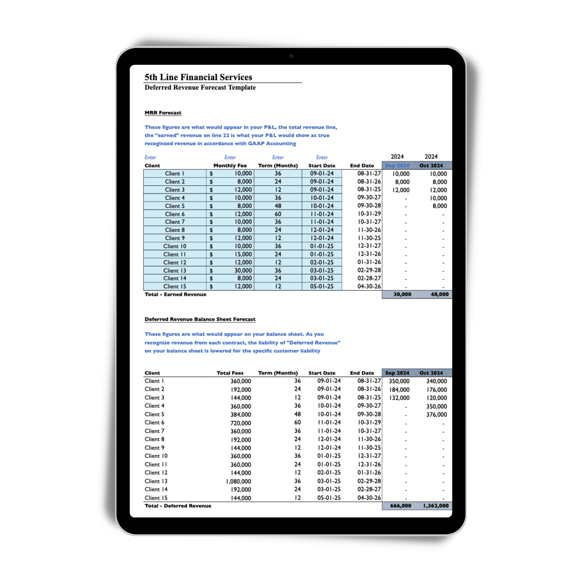 Deferred Revenue Forecast Template_Icon